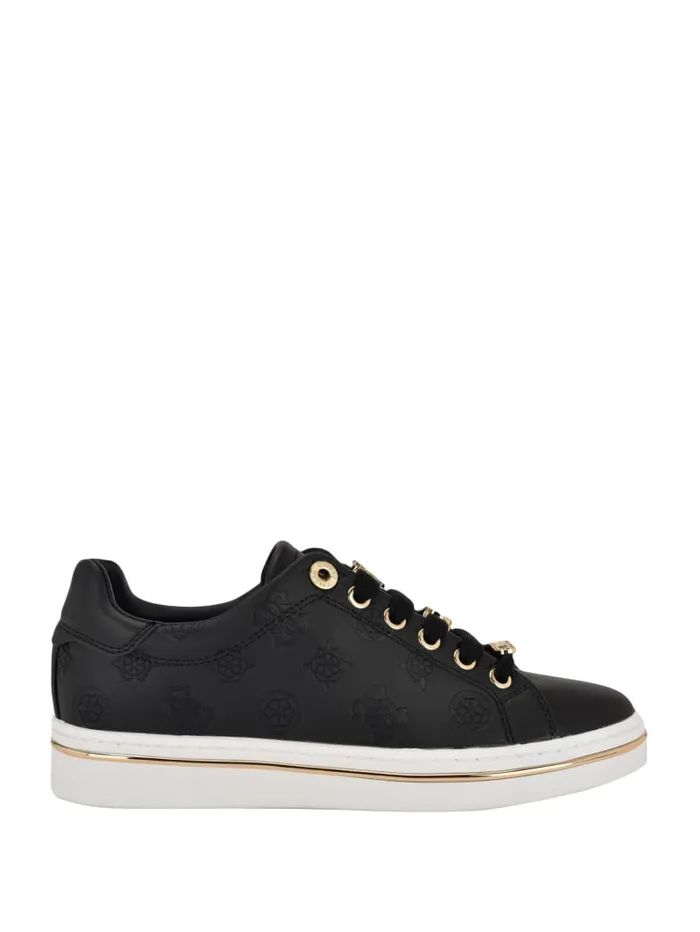 GUESS Shoes Stasey Debossed LowTop Sneakers White 8211 Women