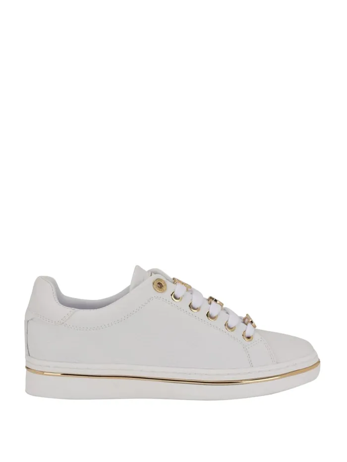 GUESS Shoes Stasey Debossed LowTop Sneakers White 8211 Women