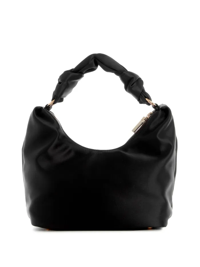 GUESS Shoulder Bags Velina Satin Hobo Bag Black 8211 Unisex