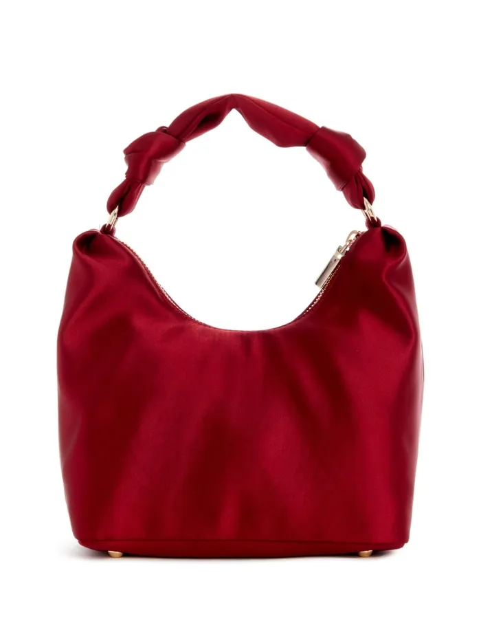 GUESS Shoulder Bags Velina Satin Hobo Bag Black 8211 Unisex