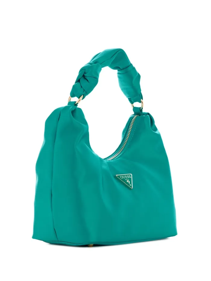 GUESS Shoulder Bags Velina Satin Hobo Bag Black 8211 Unisex