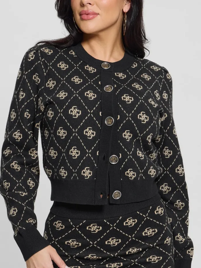 GUESS Sweaters and Knits Eco Sarah Quattro G Cardigan Black 8211 Women
