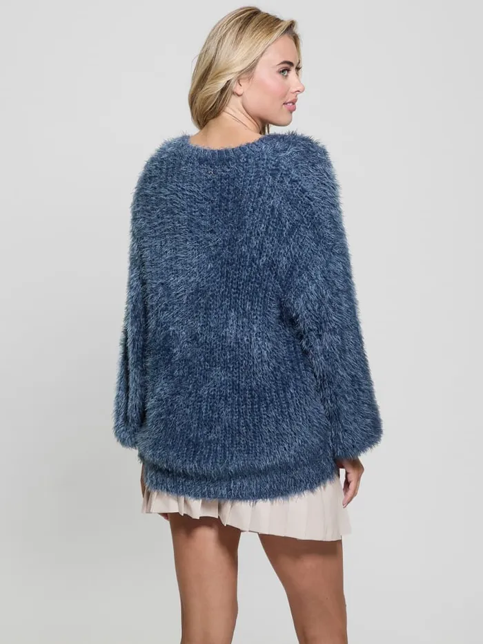 GUESS Sweaters and Knits Natsumi Fuzzy Sweater Blue 8211 Women