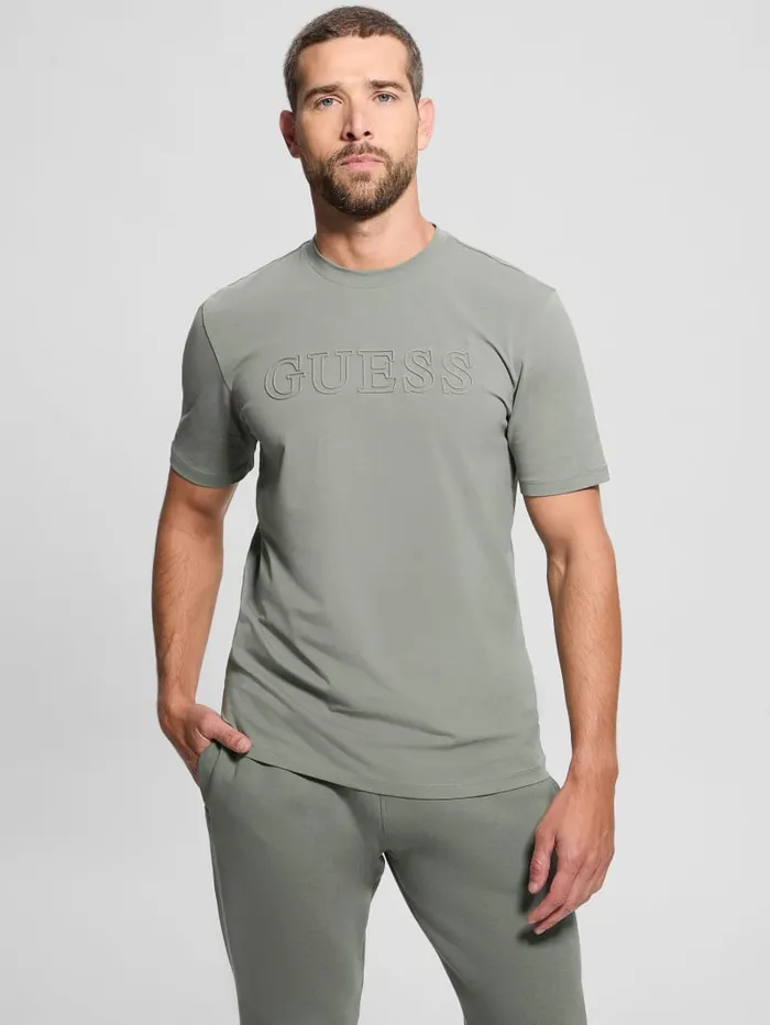 GUESS T Shirts and Tanks Eco Alphy Tee Green 8211 Men