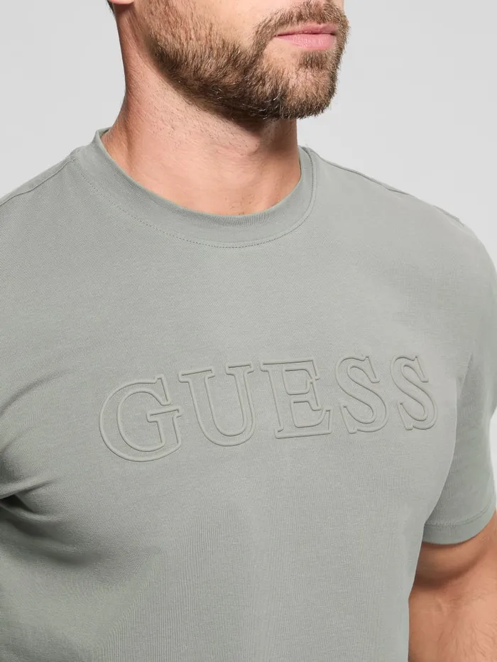 GUESS T Shirts and Tanks Eco Alphy Tee Green 8211 Men