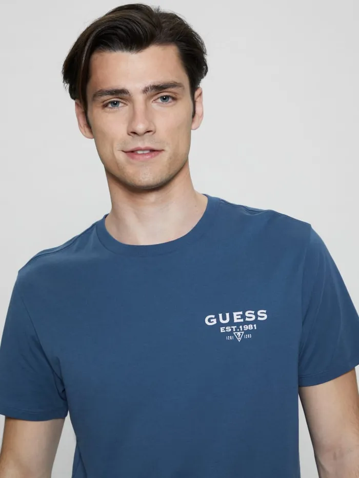 GUESS T Shirts and Tanks Eco Classic Tee Blue 8211 Men