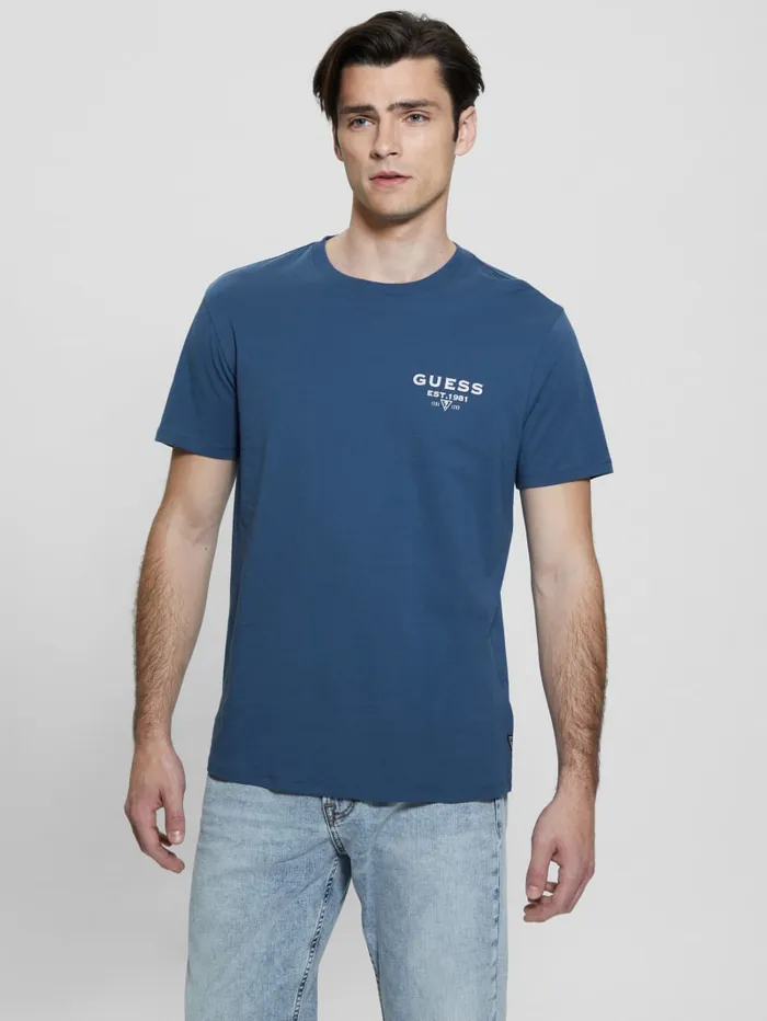 GUESS T Shirts and Tanks Eco Classic Tee Blue 8211 Men