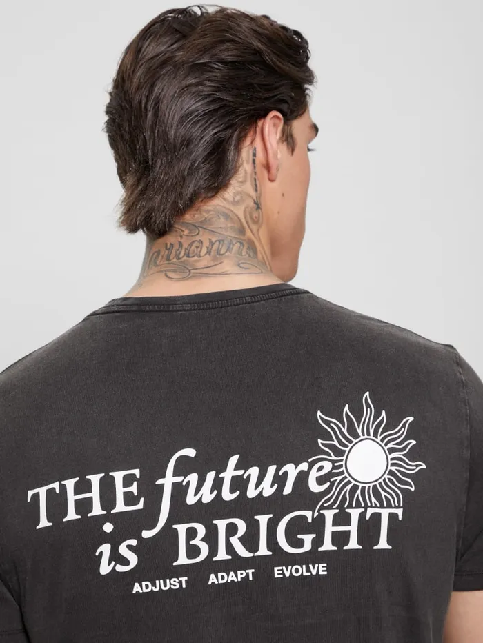 GUESS T Shirts and Tanks Eco Future Is Bright Tee Black 8211 Men