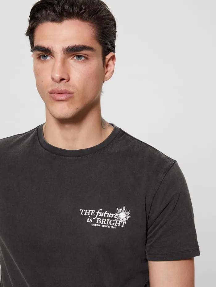 GUESS T Shirts and Tanks Eco Future Is Bright Tee Black 8211 Men