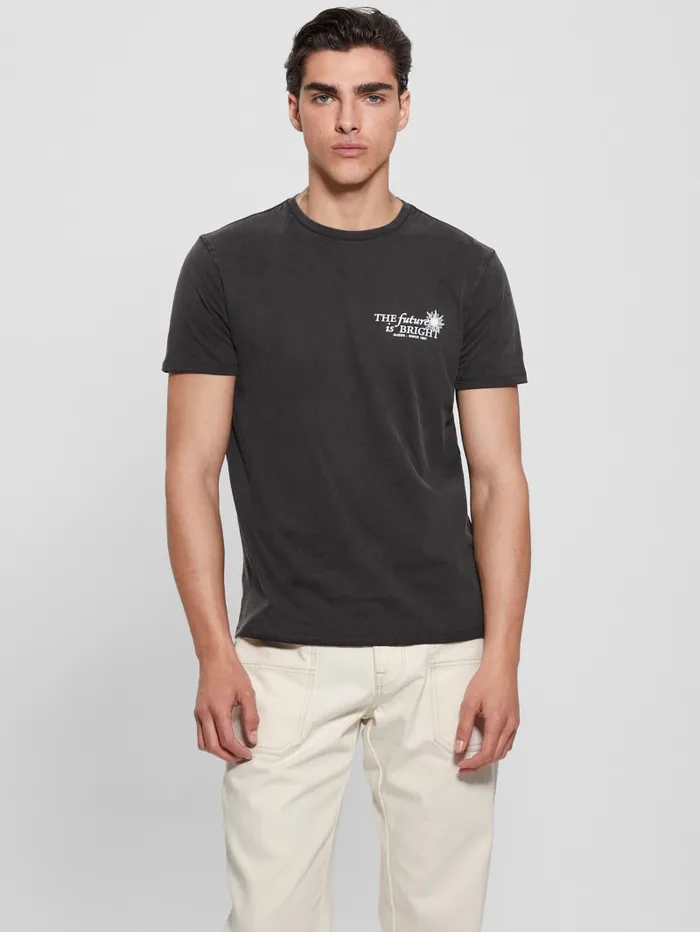 GUESS T Shirts and Tanks Eco Future Is Bright Tee Black 8211 Men