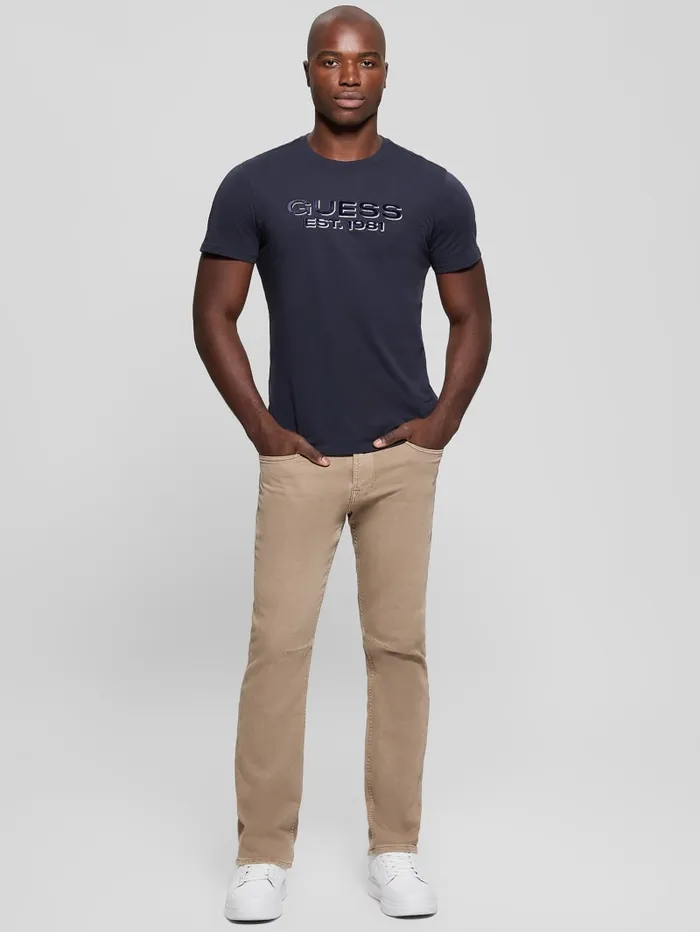 GUESS T Shirts and Tanks Eco Velvet Signature Tee Black 8211 Men