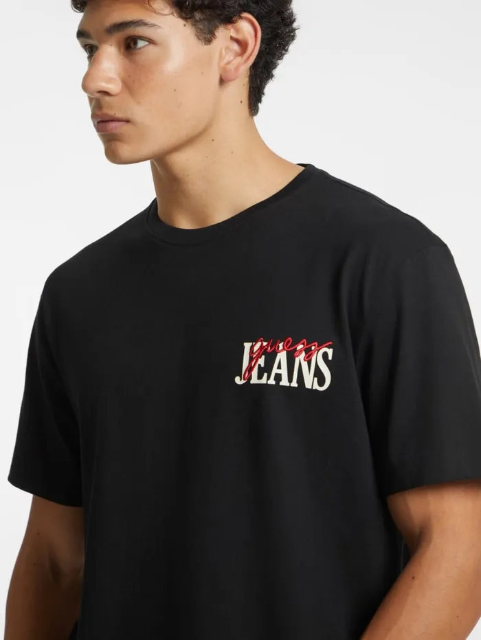 GUESS T Shirts and Tanks Mixed Chest Logo Tee Red 8211 Men