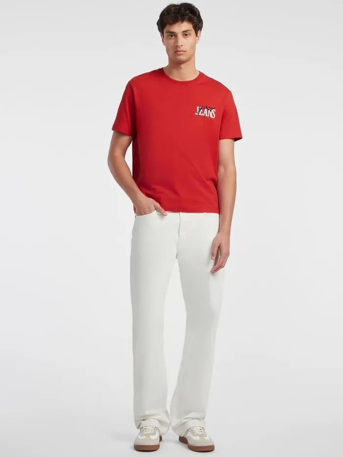 GUESS T Shirts and Tanks Mixed Chest Logo Tee Red 8211 Men