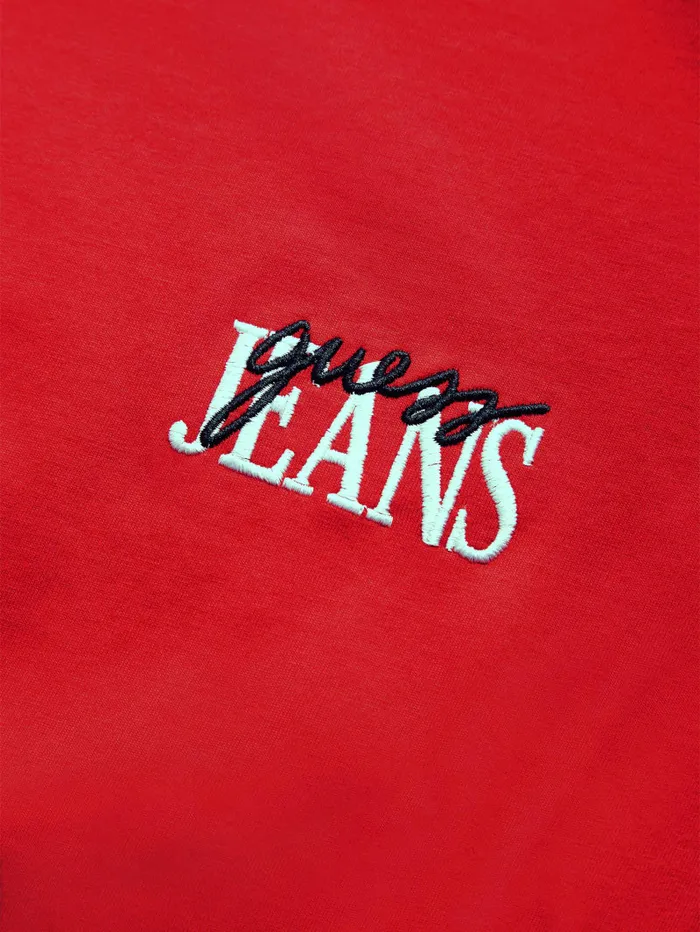 GUESS T Shirts and Tanks Mixed Chest Logo Tee Red 8211 Men