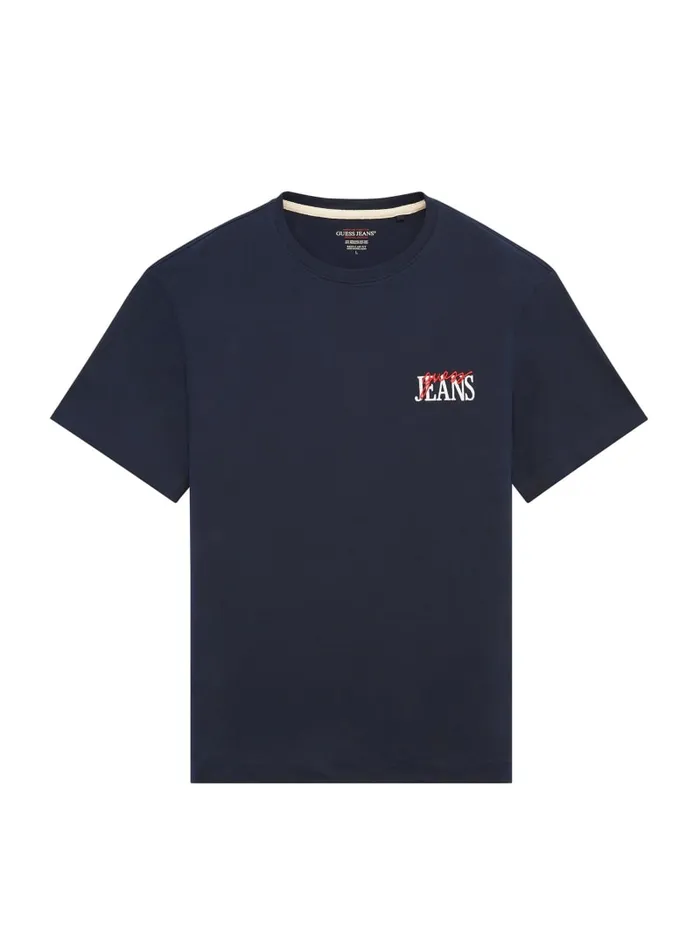 GUESS T Shirts and Tanks Mixed Chest Logo Tee Red 8211 Men