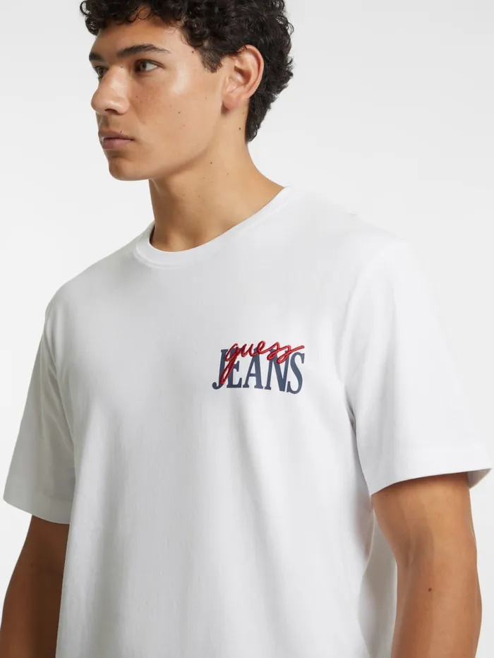 GUESS T Shirts and Tanks Mixed Chest Logo Tee Red 8211 Men