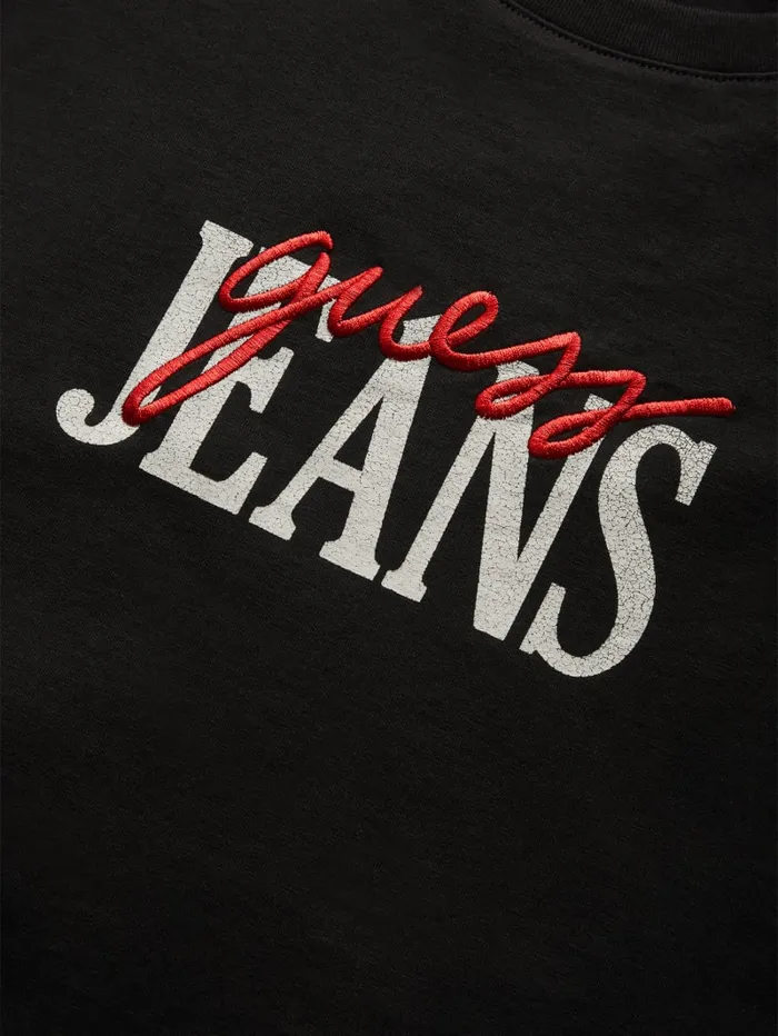 GUESS T Shirts and Tanks Mixed Logo Tee White 8211 Men