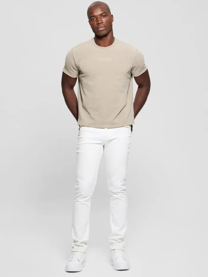 GUESS T Shirts and Tanks Ribbed Crewneck Tee Black 8211 Men