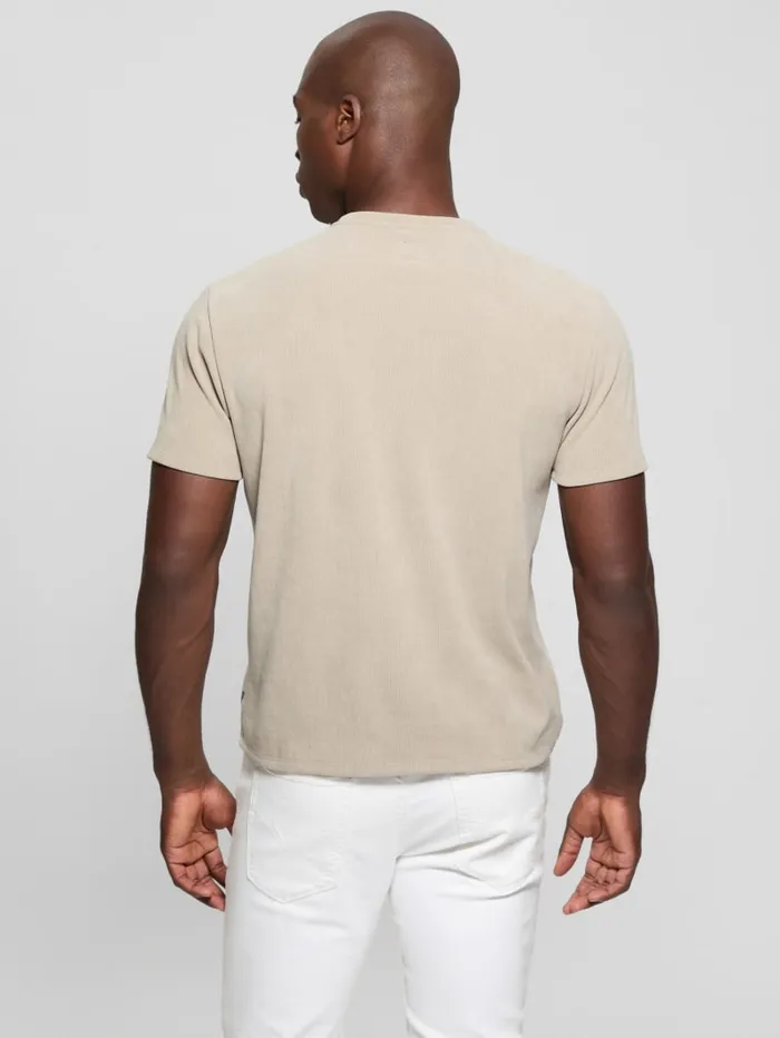 GUESS T Shirts and Tanks Ribbed Crewneck Tee Black 8211 Men