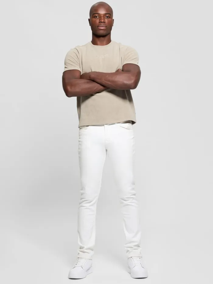 GUESS T Shirts and Tanks Ribbed Crewneck Tee Black 8211 Men