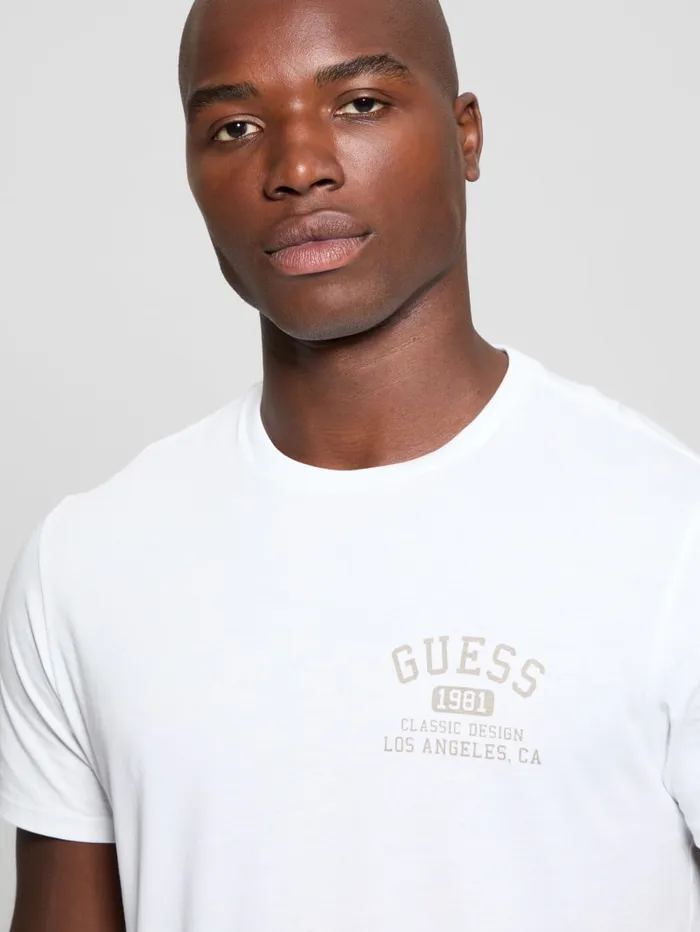 GUESS T Shirts and Tanks Signature Collegiate Tee Green 8211 Men