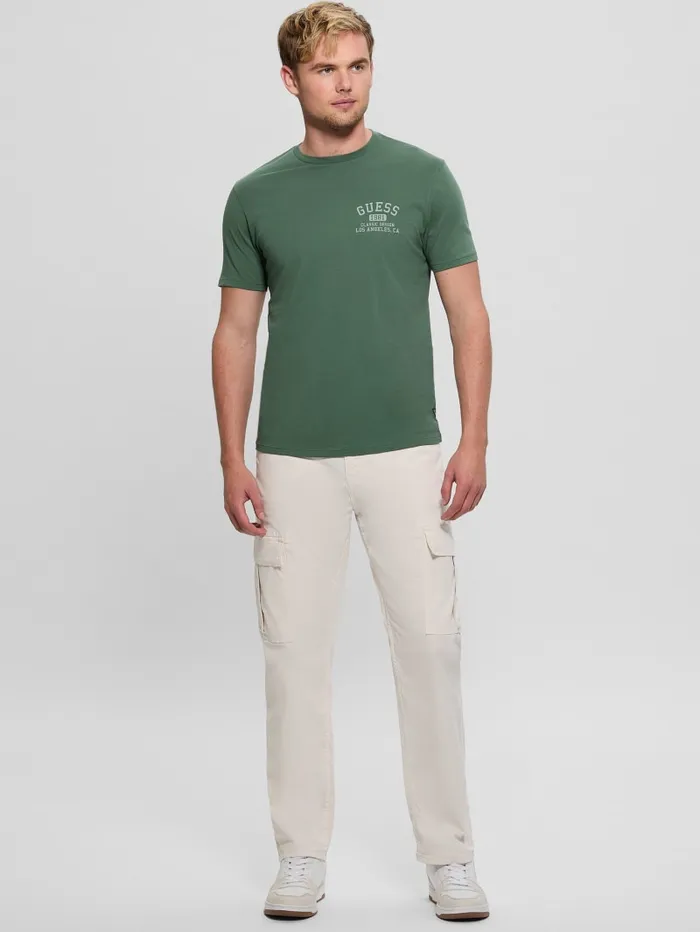GUESS T Shirts and Tanks Signature Collegiate Tee Green 8211 Men