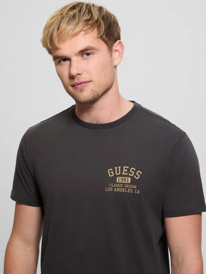 GUESS T Shirts and Tanks Signature Collegiate Tee Green 8211 Men