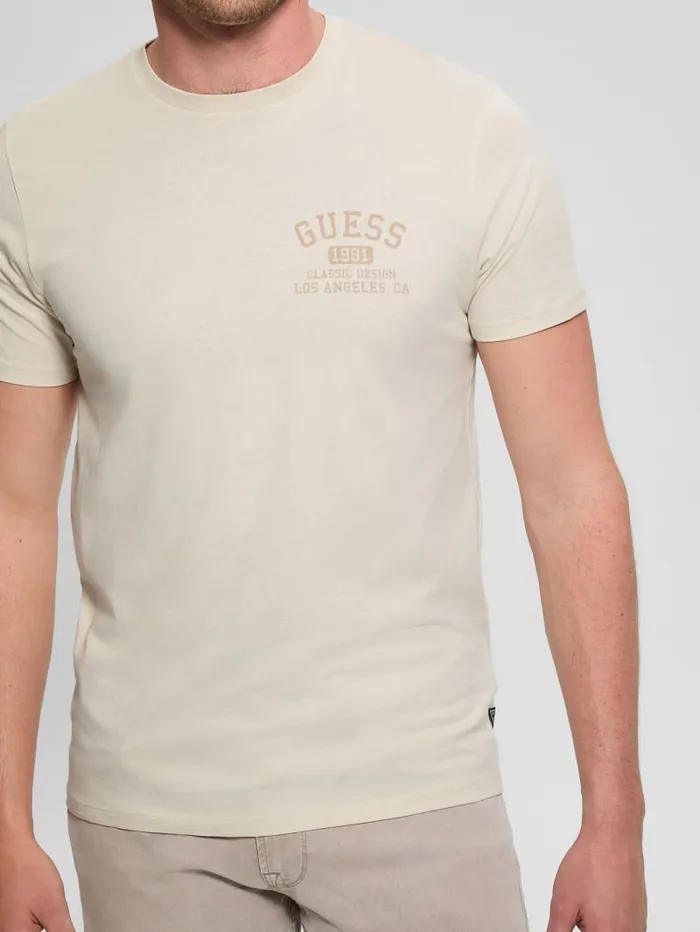 GUESS T Shirts and Tanks Signature Collegiate Tee Green 8211 Men
