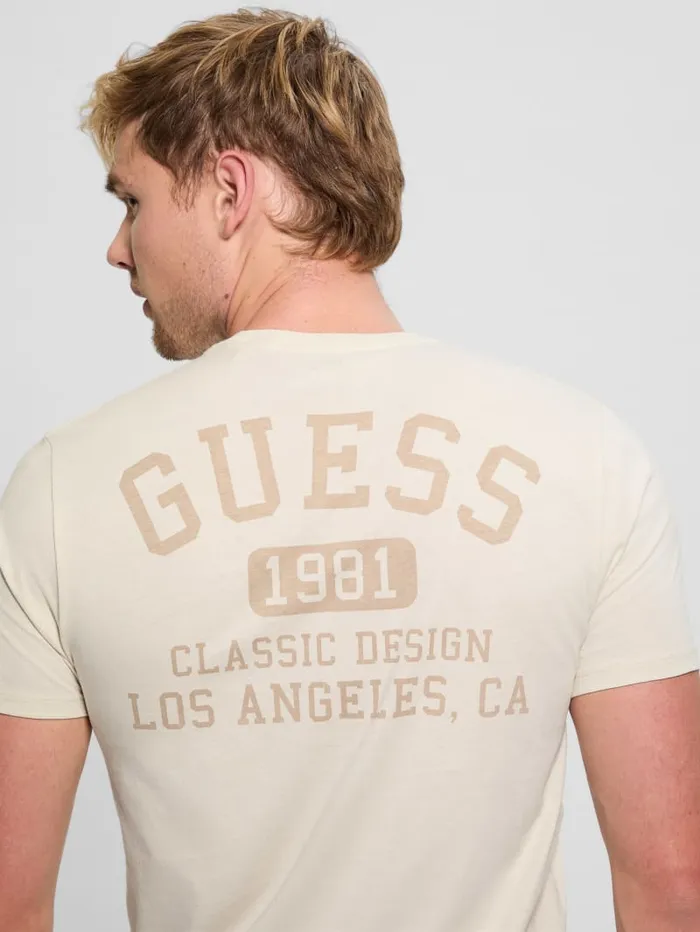 GUESS T Shirts and Tanks Signature Collegiate Tee Green 8211 Men