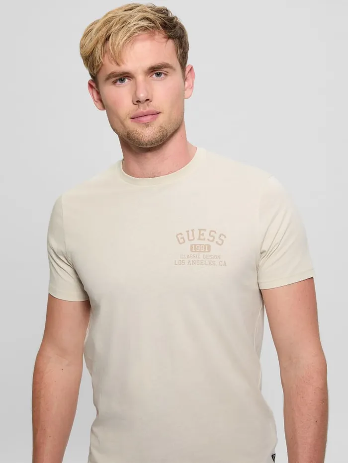 GUESS T Shirts and Tanks Signature Collegiate Tee Green 8211 Men