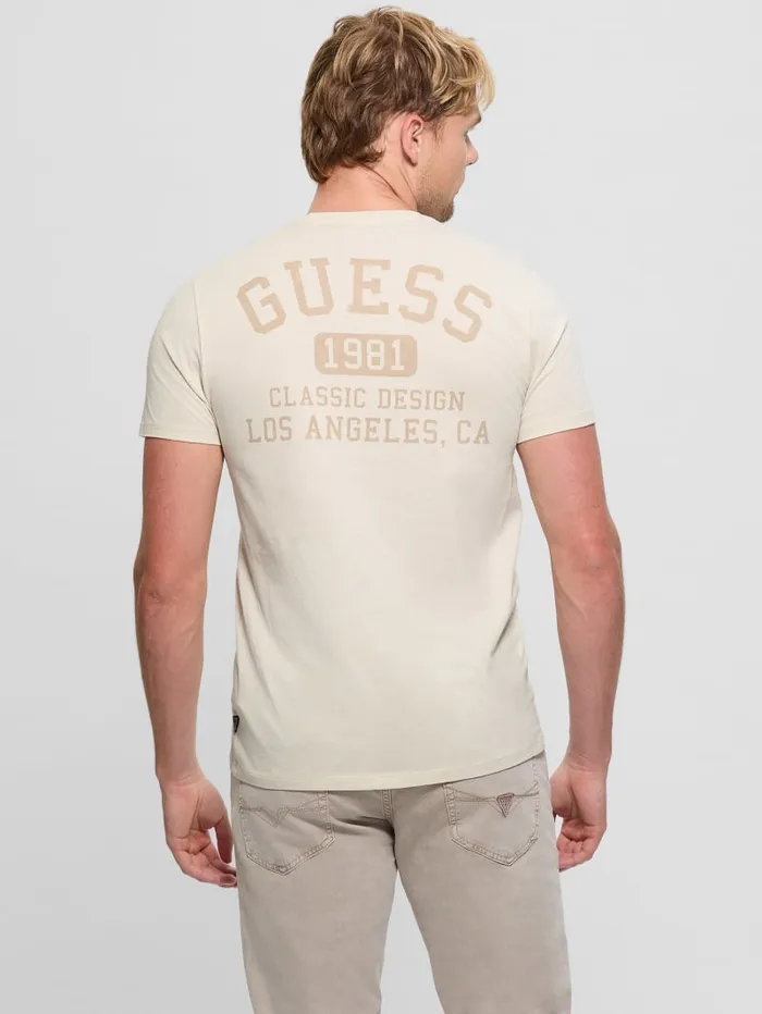 GUESS T Shirts and Tanks Signature Collegiate Tee Green 8211 Men