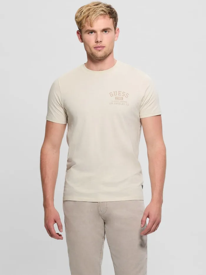 GUESS T Shirts and Tanks Signature Collegiate Tee Green 8211 Men