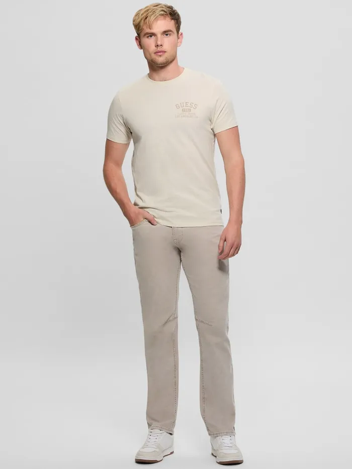 GUESS T Shirts and Tanks Signature Collegiate Tee Green 8211 Men