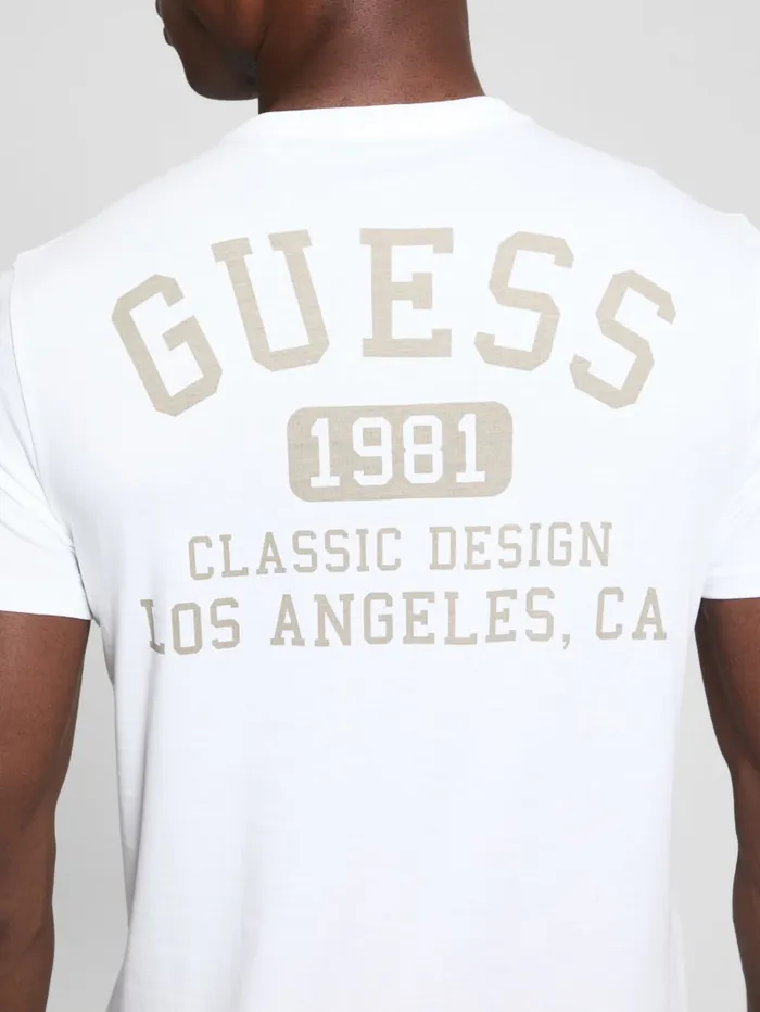 GUESS T Shirts and Tanks Signature Collegiate Tee Green 8211 Men