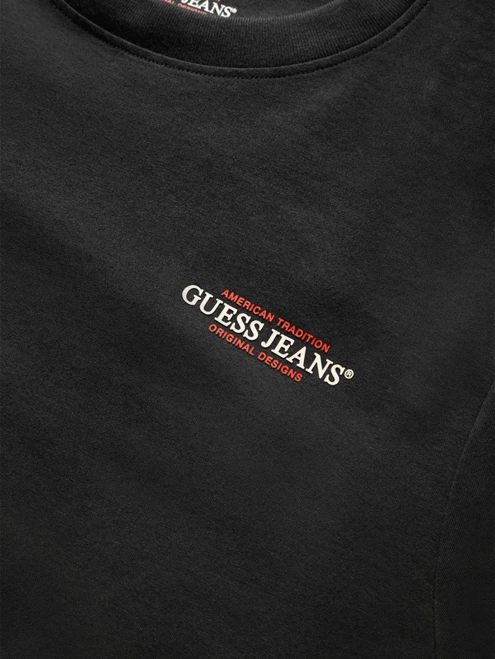 GUESS T Shirts and Tanks Slim American Tradition Tee Black 8211 Men