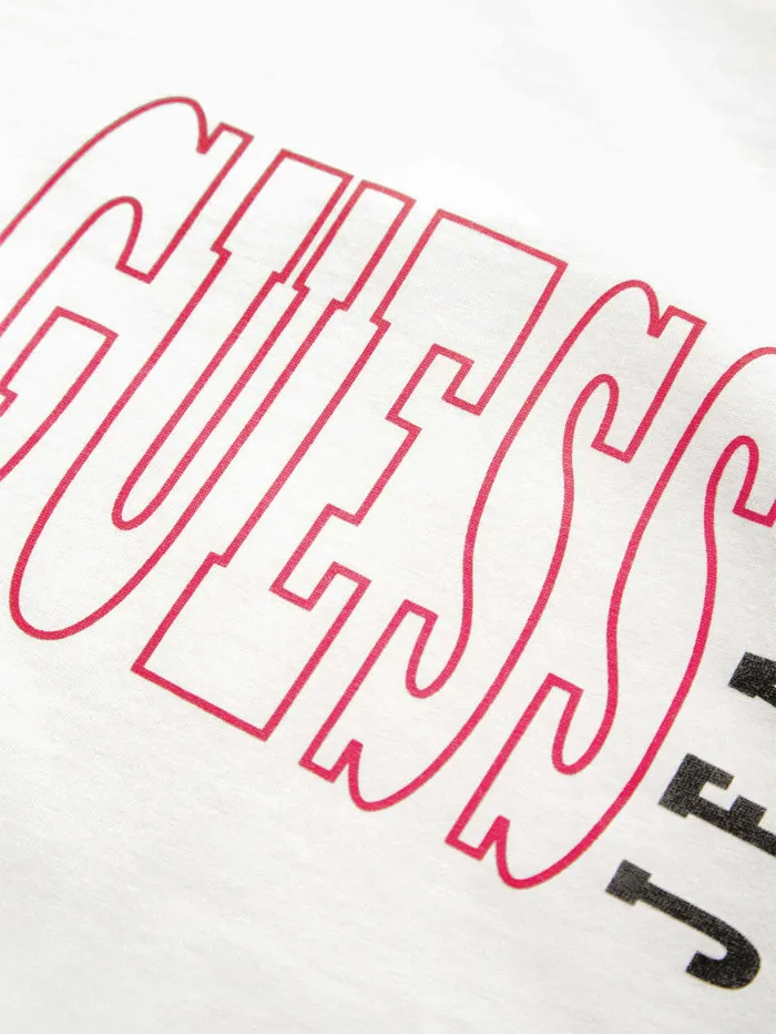 GUESS T Shirts and Tanks Slim Outlined Logo Tee Black 8211 Men