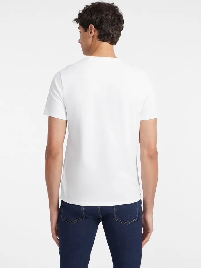 GUESS T Shirts and Tanks Slim Outlined Logo Tee Black 8211 Men