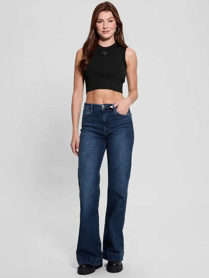 GUESS Tops Alexia Crop Tank Black 8211 Women