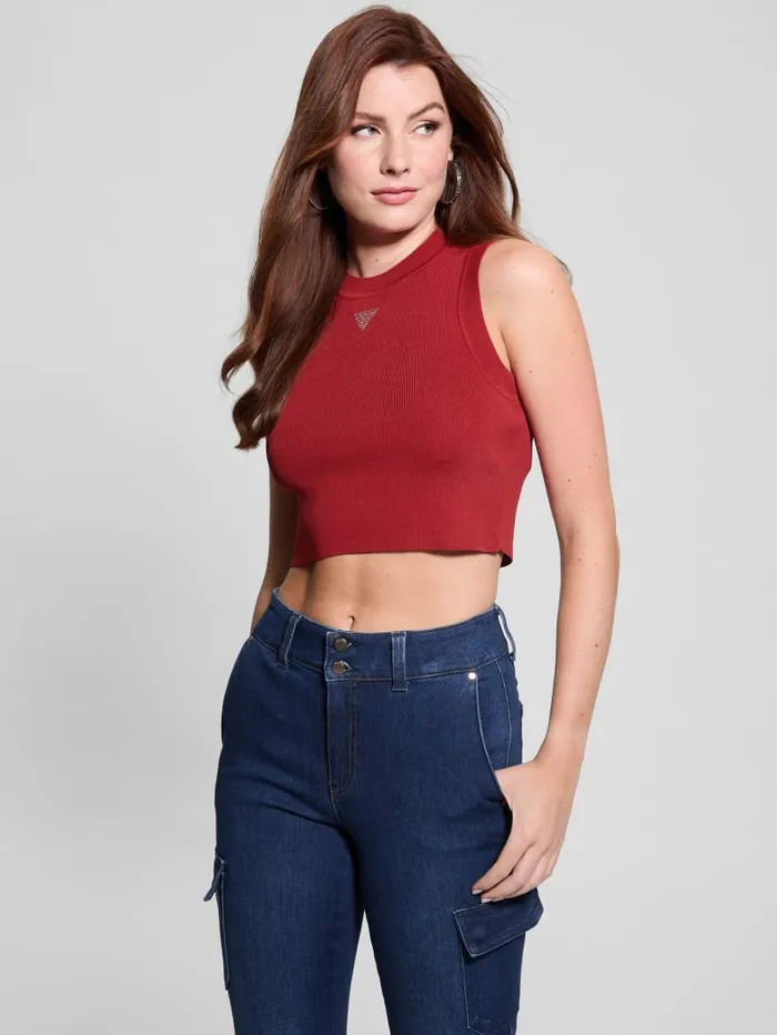 GUESS Tops Alexia Crop Tank Black 8211 Women