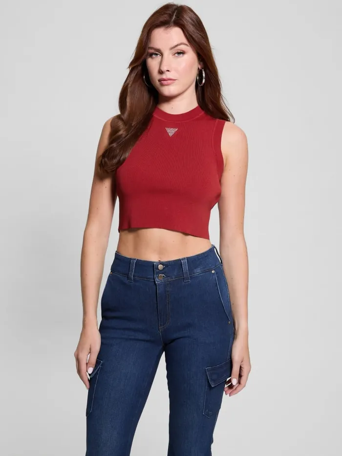 GUESS Tops Alexia Crop Tank Black 8211 Women
