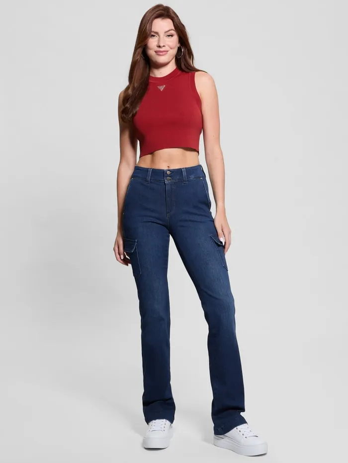 GUESS Tops Alexia Crop Tank Black 8211 Women