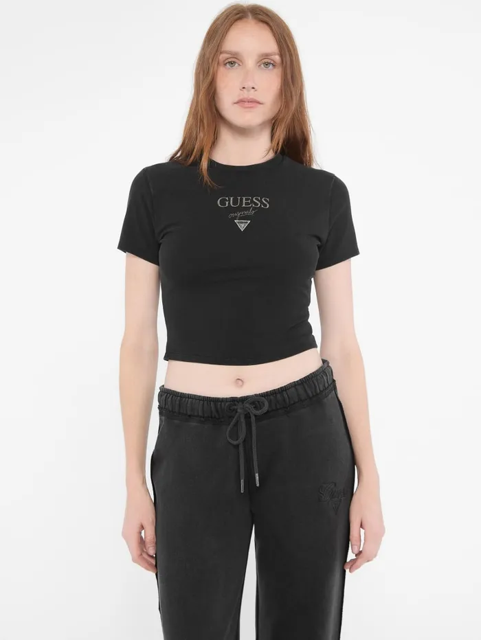 GUESS Tops and Tees Originals Baker Baby Tee Black 8211 Women
