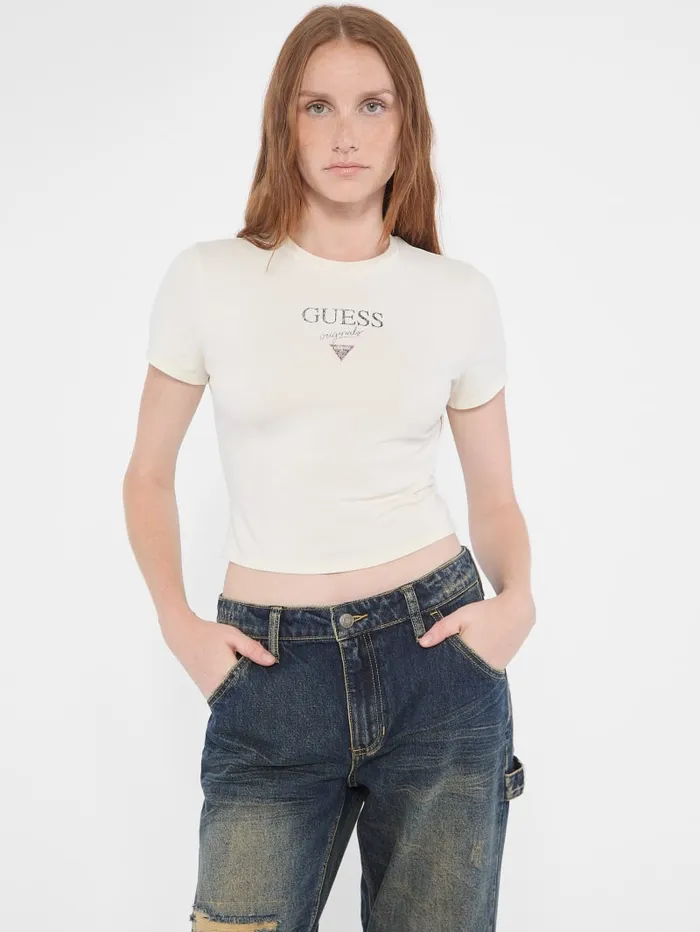 GUESS Tops and Tees Originals Baker Baby Tee Black 8211 Women