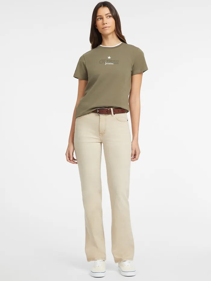 GUESS Tops Classic Star Tee Green 8211 Women