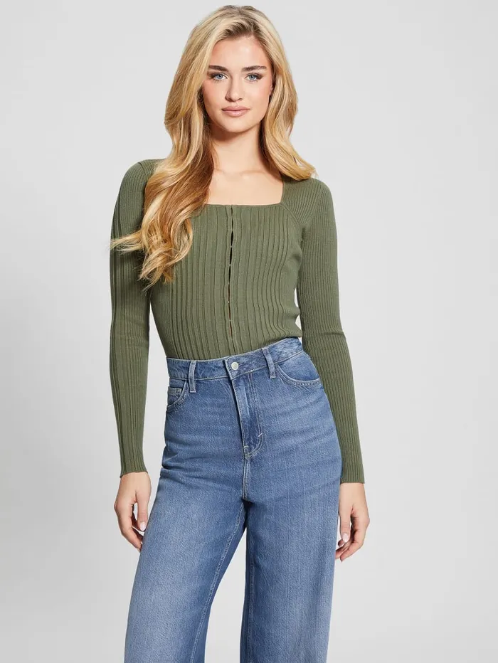 GUESS Tops Eco Allie Cardigan Green 8211 Women