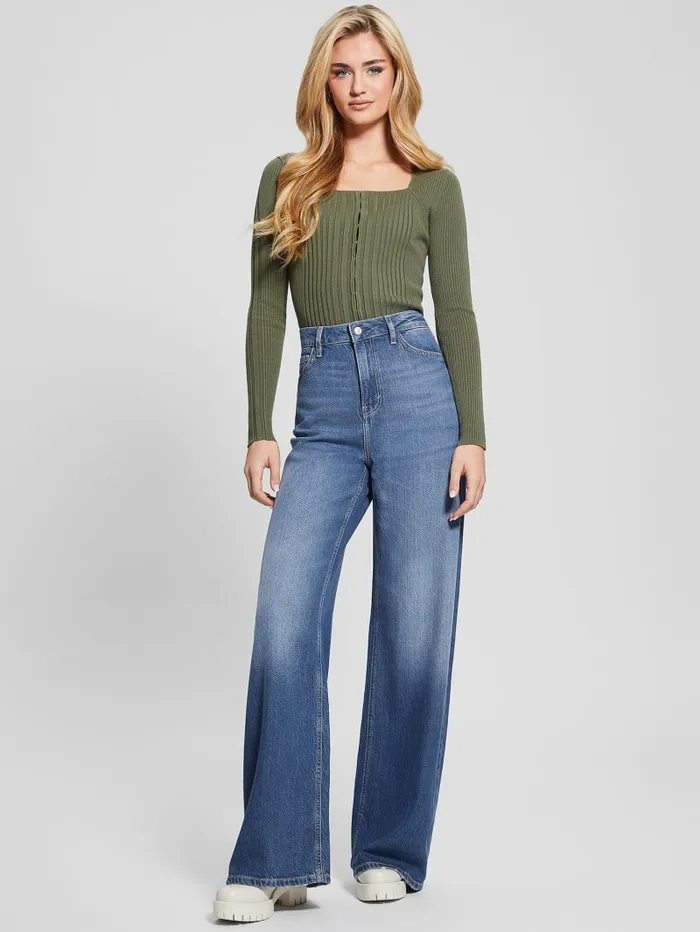 GUESS Tops Eco Allie Cardigan Green 8211 Women