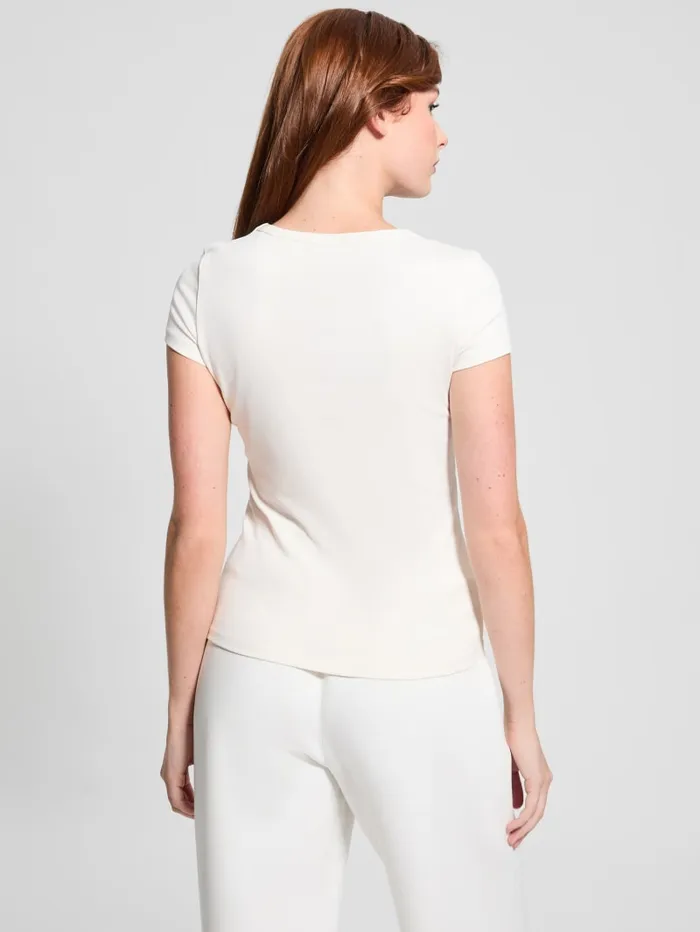 GUESS Tops Eco Kiara Rhinestone Tee White 8211 Women