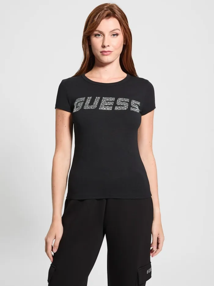 GUESS Tops Eco Kiara Rhinestone Tee White 8211 Women