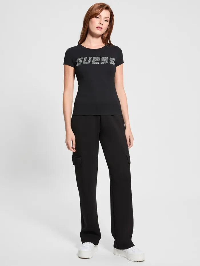 GUESS Tops Eco Kiara Rhinestone Tee White 8211 Women