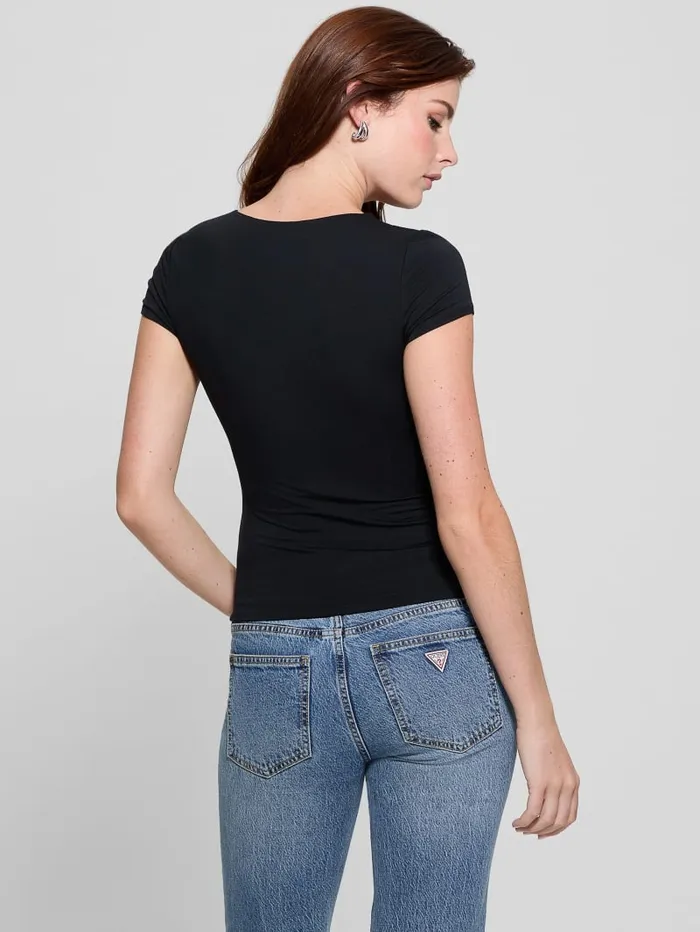 GUESS Tops Eco Rayla Ruched Top Blue 8211 Women